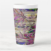 Bamboo Tree Digitales Gemälde Original Kunstglas Milchtasse (Vorderseite)