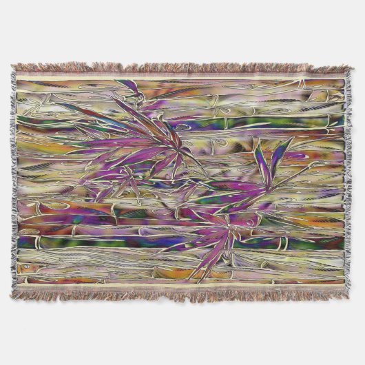 Bamboo Tree Digitales Gemälde Originelle Kunst Decke (Vorderseite)