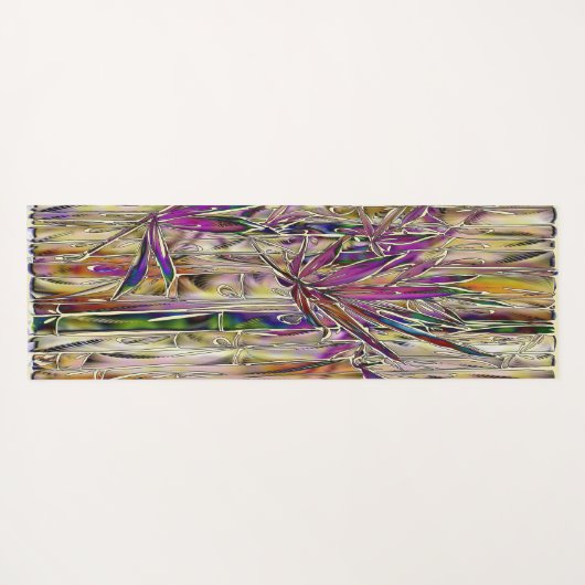 Bamboo Tree Digitales Gemälde Originelle Kunst, Di Yogamatte (Rückseite (Horizontal))