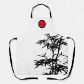 Bamboo Tree Mit Monogramm Restaurant Schürze (Vorderseite)