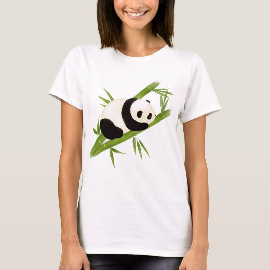 Bamboo Tree Panda Bear T Shirt (Vorderseite)