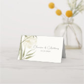 Bamboo Tree Watercolor Platzkarte (Rückseite)