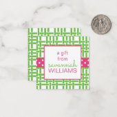 Bamboo- und Grosgetreidekarten Mitteilungskarte (Vorderseite/Rückseite Beispiel)