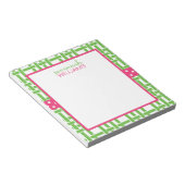 Bamboo und Grosgrain Personalisiert Notepad Notizblock (angewinkelt)