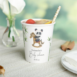 Bamboo und Panda-Bär-Baby-Party Pappbecher