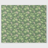 Bamboo Verlasse botanisches Naturmuster Geschenkpapier (Flach)