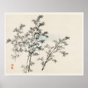 Bamboo von Kōno Bairei (1844-1895) Poster