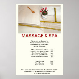 Bamboo Wellness-Center Massage Schönheitssalon Pos Poster