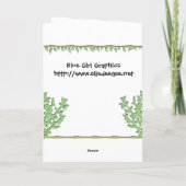 Bamboo Winter Gruß & Note Card Feiertagskarte (Rückseite)