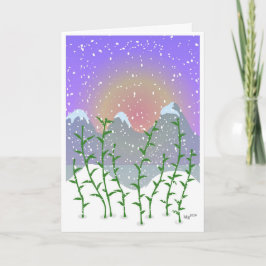 Bamboo Winter Gruß & Note Card Feiertagskarte