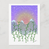 Bamboo Winter Postcard Postkarte (Vorderseite)