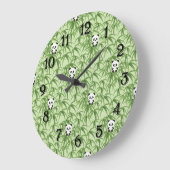 Bamboo with Pandas Große Wanduhr (Winkel)
