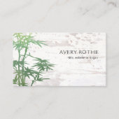 Bamboo Wood Chinese Medicine Business Card Visitenkarte (Vorderseite)