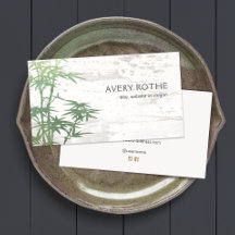 Bamboo Wood Chinese Medicine Business Card
