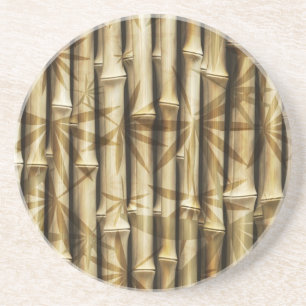 Bamboo Wood Texture Sandstein Untersetzer