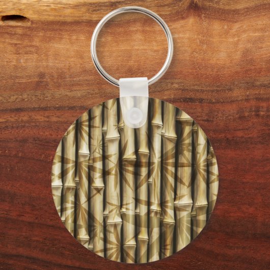 Bamboo Wood Texture Schlüsselanhänger (Vorderseite)