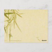 Bamboo Zeichnend Tiger Chinesisch Neujahr 2022 HPo Postkarte (Rückseite)