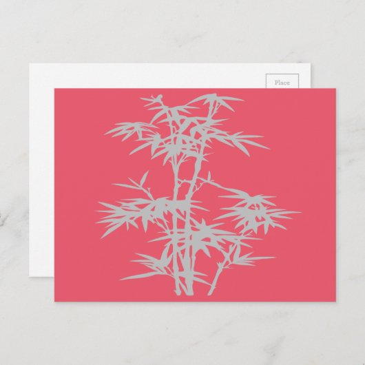 Bamboo Zen japanisches Design Postkarte (Vorne/Hinten)