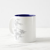 Bamboo Zen japanisches Design Zweifarbige Tasse (Vorderseite Links)