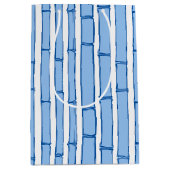 Bambooey Bamboo Stripe in Blue Porcelain Mittlere Geschenktüte (Vorderseite)