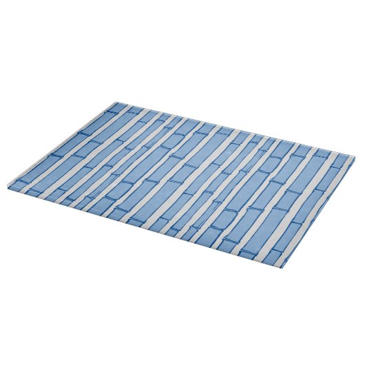 Bambooey Bamboo Stripe in Blue Porcelain Schneidebrett (Ecke)