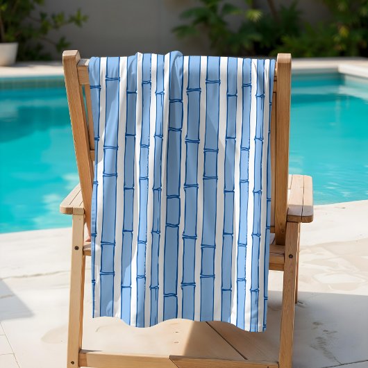 Bambooey Bamboo Stripe in Blue Porcelain Strandtuch
