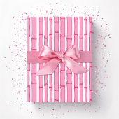 Bambooey Bamboo Stripe in Pink Geschenkpapier