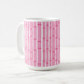 Bambooey Bamboo Stripe in Pink Kaffeetasse (Vorderseite Links)