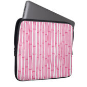 Bambooey Bamboo Stripe in Pink Laptopschutzhülle (Vorne Rechts)