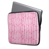Bambooey Bamboo Stripe in Pink Laptopschutzhülle (Vorderseite Links)