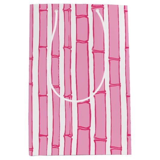 Bambooey Bamboo Stripe in Pink Mittlere Geschenktüte (Vorderseite)