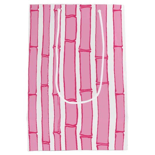 Bambooey Bamboo Stripe in Pink Mittlere Geschenktüte (Rückseite)