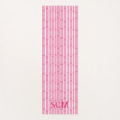 Bambooey Bamboo Stripe in Pink Personalized Yogamatte (Vorderseite)