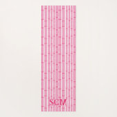 Bambooey Bamboo Stripe in Pink Personalized Yogamatte (Rückseite)