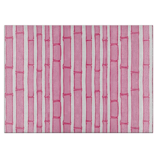 Bambooey Bamboo Stripe in Pink Schneidebrett (Vorderseite)