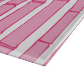 Bambooey Bamboo Stripe in Pink Schneidebrett (Ecke)