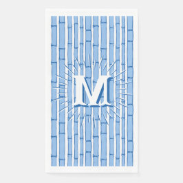 Bambooey Bambusstreifen in Blau Personalisiert Serviette