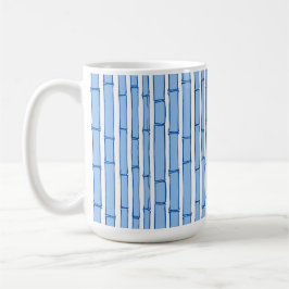Bambooey Bambusstreifen in Blau Porzellan Kaffeetasse
