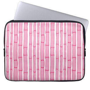 Bambooey Bambusstreifen in Rosa Laptopschutzhülle