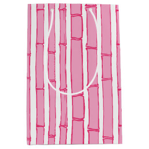 Bambooey Bambusstreifen in Rosa Mittlere Geschenktüte