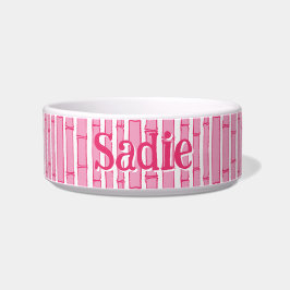 Bambooey Bambusstreifen in Rosa Napf