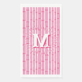 Bambooey Bambusstreifen in Rosa personalisiert Serviette