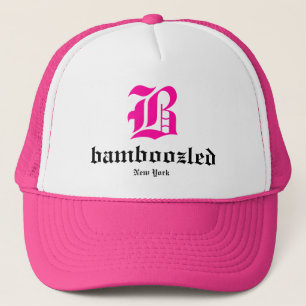 Bamboozled Damen Trucker Hut- Weiß / Rosa Truckerkappe