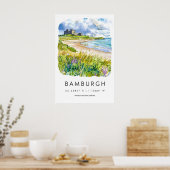 Bamburgh Aquarell 2 Poster (Küche)