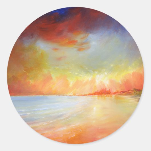 Bamburgh Beach Sticker (Vorderseite)