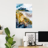 Bamburgh Castle Aquarell 1 Poster (Heimbüro)