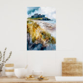 Bamburgh Castle Aquarell 1 Poster (Küche)