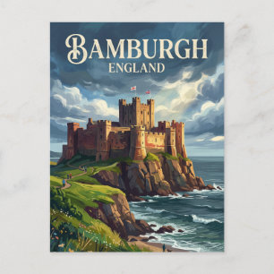 Bamburgh Castle England -> Burg Bamburgh England Postkarte