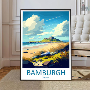 Bamburgh Castle Reise Druck Wand Kunst Bamburgh Ca