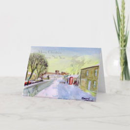 Bamburgh Village Weihnachtskarte Feiertagskarte